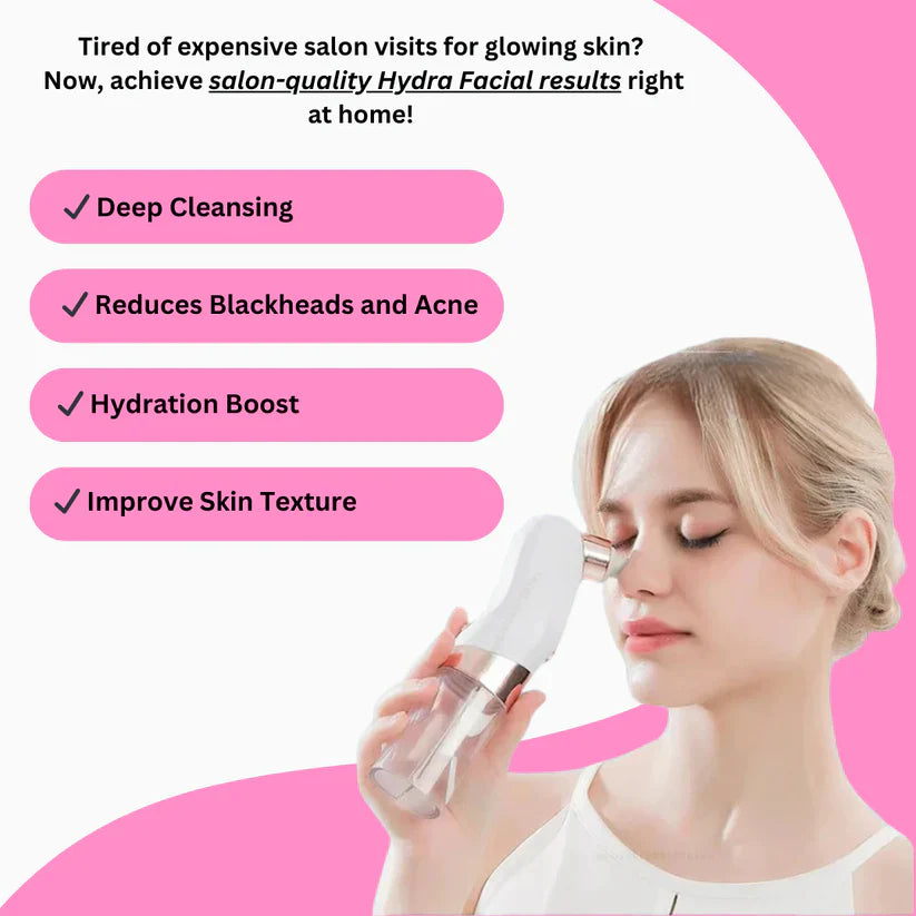 Facial Cleansing Device & Blackhead Remover | Mini Hydra Facial Device