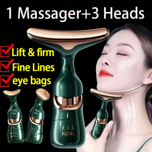 3 in 1 Electric Face Lifting Massager Anti-Aging Wrinkle Remover Skin Tightening