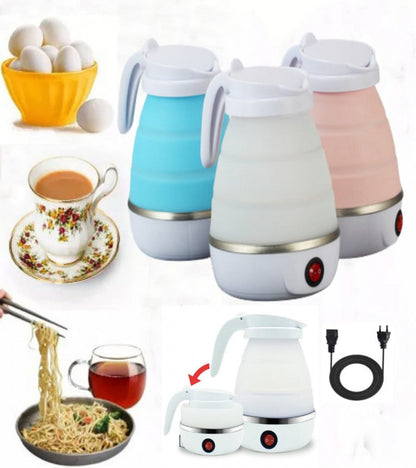 Silicone Foldable Portable| Travel Electric Kettle for Umraha, Camping, Office & Home